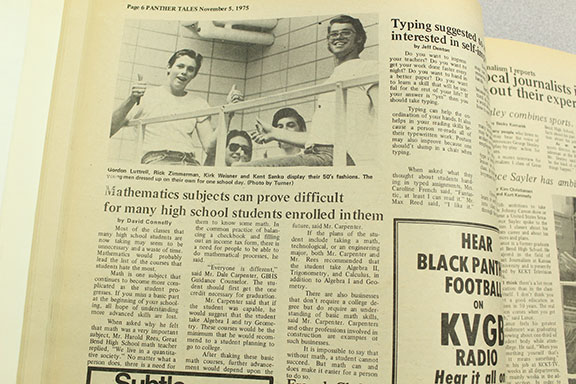 Article from the 1975 GBHS Panther Tales. 