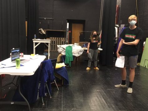 Natalie Williams (Left) and Isaiah Smith (Right) practicing their lines for the play.